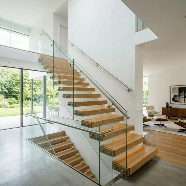 Frameless glass railing — Krishna Glass House Delhi